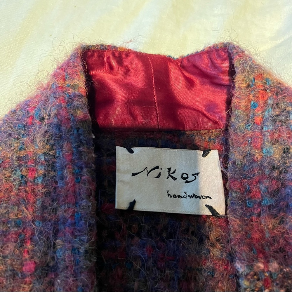 Vintage 70s/80s Nikos handwoven coat